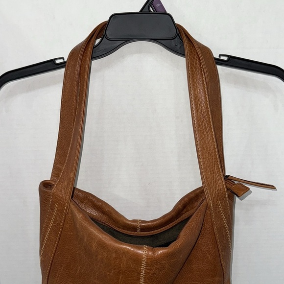 Air One Brown Vintage Pebbled Leather Medium Shoulder Bag Everyday Bag Purse - Picture 4 of 14